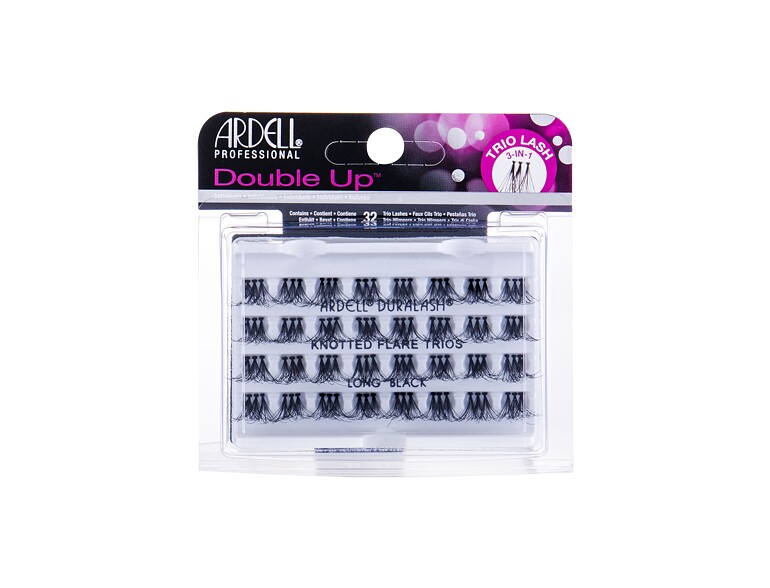 Falsche Wimpern Ardell Double Up  Knotted Trio Lash 32 St. Long Black