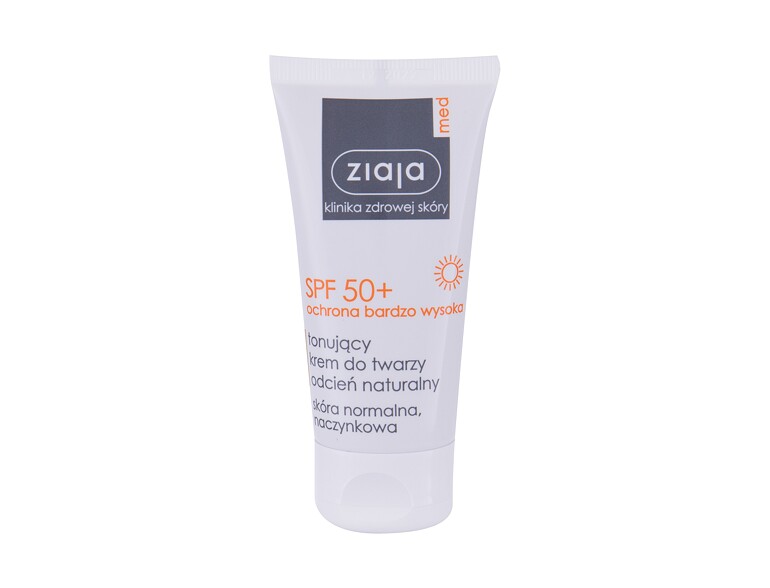 Sonnenschutz fürs Gesicht Ziaja Med Protective Tinted SPF50+ 50 ml Natural Beschädigte Schachtel