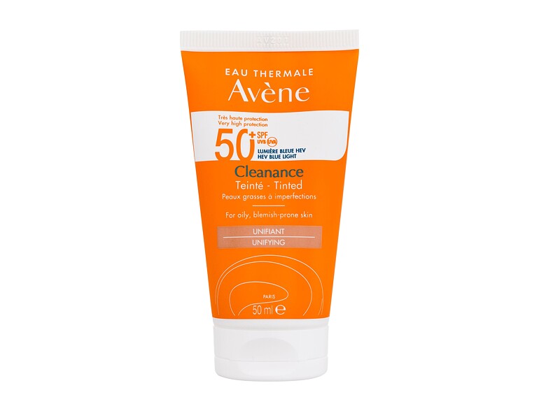 Sonnenschutz fürs Gesicht Avene Cleanance Tinted Sun Cream SPF50+ 50 ml Beschädigte Schachtel