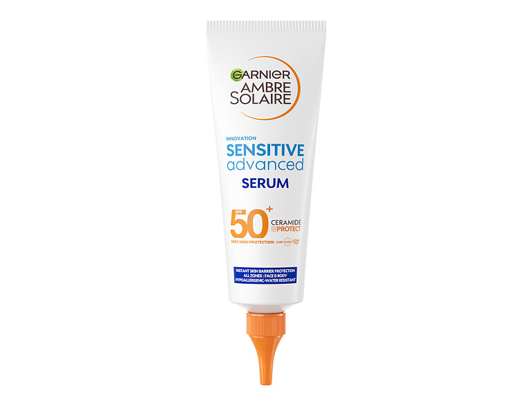 Protezione solare corpo Garnier Ambre Solaire Sensitive Advanced Serum SPF50+ 125 ml