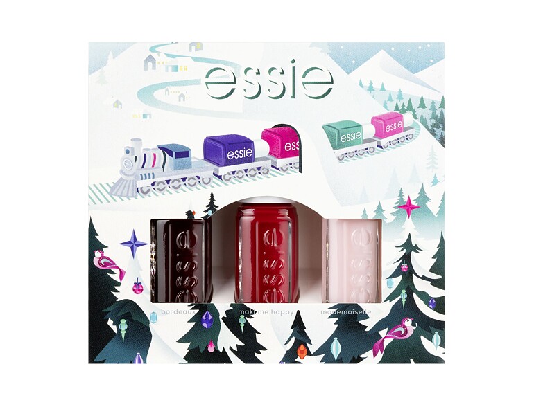 Nagellack Essie Nail Polish Christmas Mini Trio Pack 15 ml Bordeaux Sets