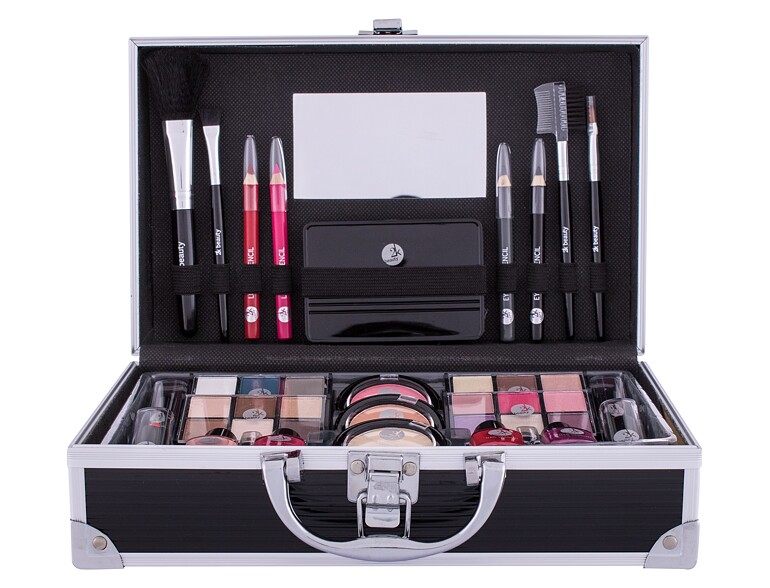 Make-up kit 2K Fabulous Beauty Train Case Black 66,9 g