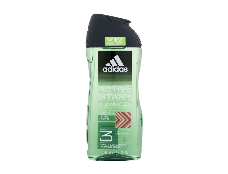 Doccia gel Adidas Active Start Shower Gel 3-In-1 New Cleaner Formula 250 ml