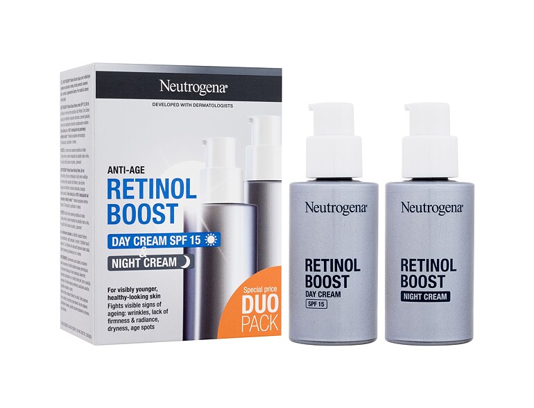 Crema giorno per il viso Neutrogena Retinol Boost Duo Pack 50 ml scatola danneggiata Sets