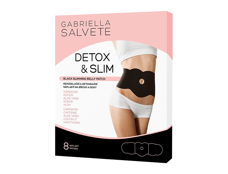 Modellamento corpo Gabriella Salvete Detox & Slim Black Slimming Belly Patch 8 St.