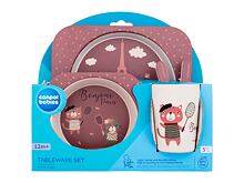 Piatti Canpol babies Bonjour Paris Tableware Set Red 300 ml