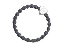 Haargummi By Eloise London Silver Heart 1 St. Storm Grey