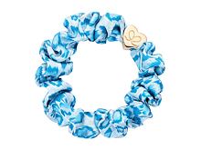Haargummi By Eloise London Silk Scrunchie Gold Heart 1 St. Blue Leopard