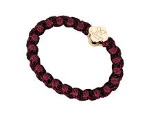 Haargummi By Eloise London Woven Gold Quatrefoil Woven Plum 1 St.