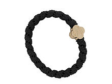 Haargummi By Eloise London Woven Gold Quatrefoil 1 St. Charcoal Grey