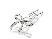 Fermaglio per capelli Fiona Franchimon Nº1 Hairpin Steel Crystals By Swarovski 1 St. White Gold Fini
