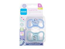 Sucette MAM Supreme Silicone Pacifier 6m+ Blue & Turquoise 2 St.