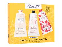 Crema per le mani L'Occitane Pink Flowers Hand Cream Trio 75 ml Sets