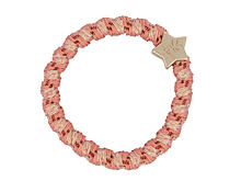 Haargummi By Eloise London Woven Gold Star Coral Pink 1 St.