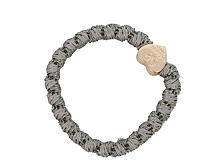 Haargummi By Eloise London Woven Gold Heart Pebble Grey 1 St. Pebble Grey