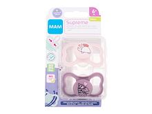 Sucette MAM Supreme Silicone Pacifier 6m+ Pink & Violet 2 St.