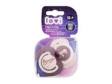 Sucette LOVI Night & Day Dynamic Soother Girl 18m+ 2 St.