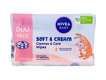 Lingettes nettoyantes Nivea Baby Soft & Cream Cleanse & Care Wipes 2x57 St.