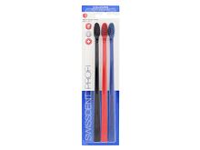 Spazzolino da denti Swissdent Profi Colours Trio Soft-Medium 3 St. White, Grey, Black