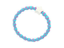 Élastique à cheveux By Eloise London Silver Star Pink on Blue 1 St. Pink on Blue