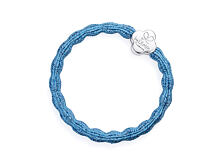 Haargummi By Eloise London Metallic Silver Quatrefoil Sky Blue 1 St. Sky Blue