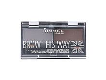 Kit et palette sourcils Rimmel London Brow This Way 2,4 g 002 Medium Brown