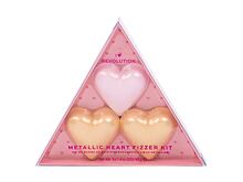 Bombe de bain I Heart Revolution Heart Metallic Bath Fizzer Kit 40 g Rose Sets