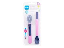 Geschirr MAM Heat Sensitive Spoons & Cover 6m+ Pink 1 St.