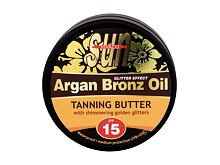 Soin solaire corps Vivaco Sun Argan Bronz Oil Glitter Effect Tanning Butter SPF15 200 ml