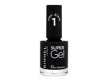 Nagellack Rimmel London Super Gel STEP1 12 ml 070  Black Obsession