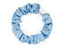 Haargummi By Eloise London Silk Scrunchie Silver Heart 1 St. Sky Blue