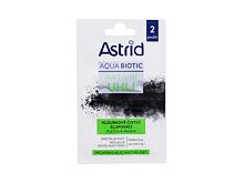 Maschera per il viso Astrid Aqua Biotic Active Charcoal Cleansing Mask 2x8 ml