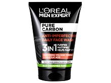 Gel nettoyant L'Oréal Paris Men Expert Pure Carbon Anti-Imperfection 3in1 100 ml