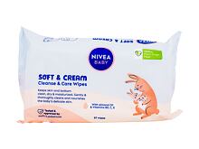 Lingettes nettoyantes Nivea Baby Soft & Cream Cleanse & Care Wipes 57 St.