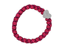 Haargummi By Eloise London Woven Silver Heart Magenta 1 St.