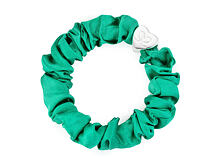 Haargummi By Eloise London Silk Scrunchie Silver Heart 1 St. Jungle Green