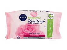 Lingettes nettoyantes Nivea Rose Touch Micellar Wipes With Organic Rose Water 25 St.