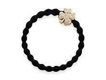Haargummi By Eloise London Bling Charms Gold Diamanté Clover Leaf 1 St. Black