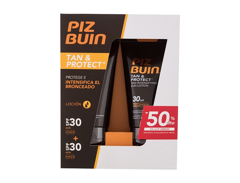 Sonnenschutz PIZ BUIN Tan & Protect Tan Intensifying Sun Lotion SPF30 SET 150 ml Beschädigte Schachtel Sets