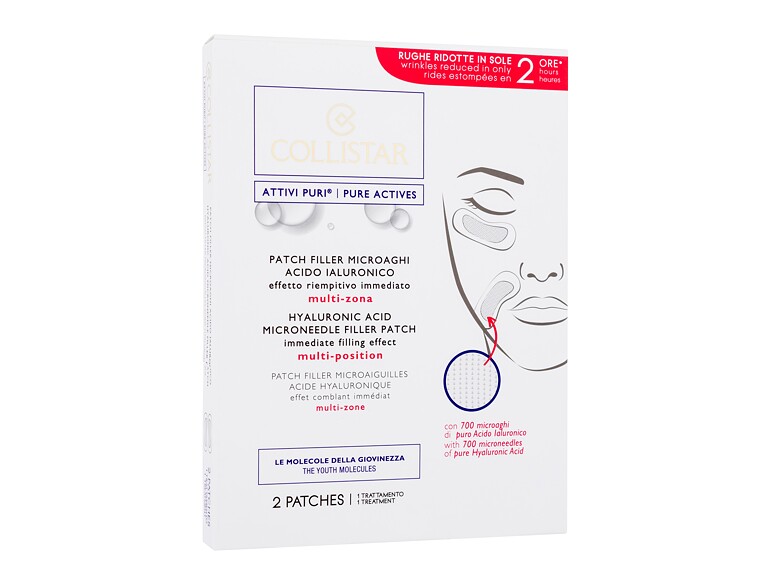 Gesichtsmaske Collistar Pure Actives (Attivi Puri) Hyaluronic Acid Filler Patch 2 St. Beschädigte Schachtel