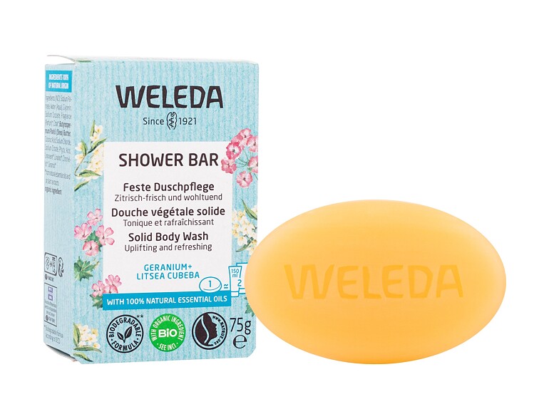 Sapone Weleda Shower Bar Geranium + Litsea Cubera 75 g