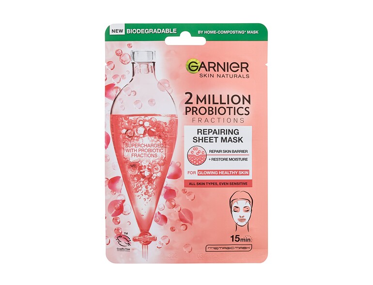 Masque visage Garnier Skin Naturals 2 Million Probiotics Repairing Sheet Mask 1 St.