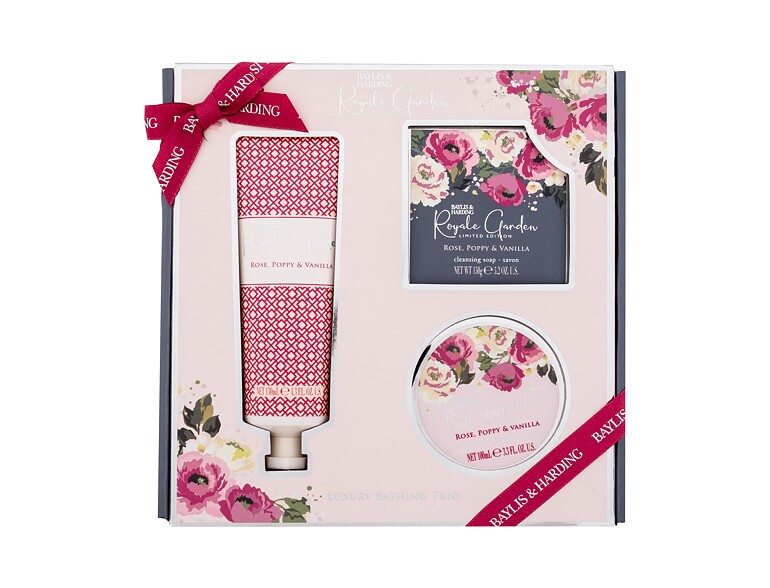 Duschcreme Baylis & Harding Royale Garden Luxury Bathing Trio 130 ml Beschädigte Schachtel Sets