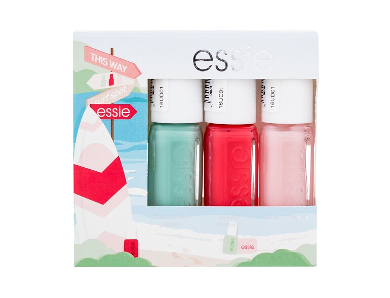 Nagellack Essie Summer Mini Trio Meet The Adventures 5 ml Mint Candy Apple Beschädigte Schachtel Sets