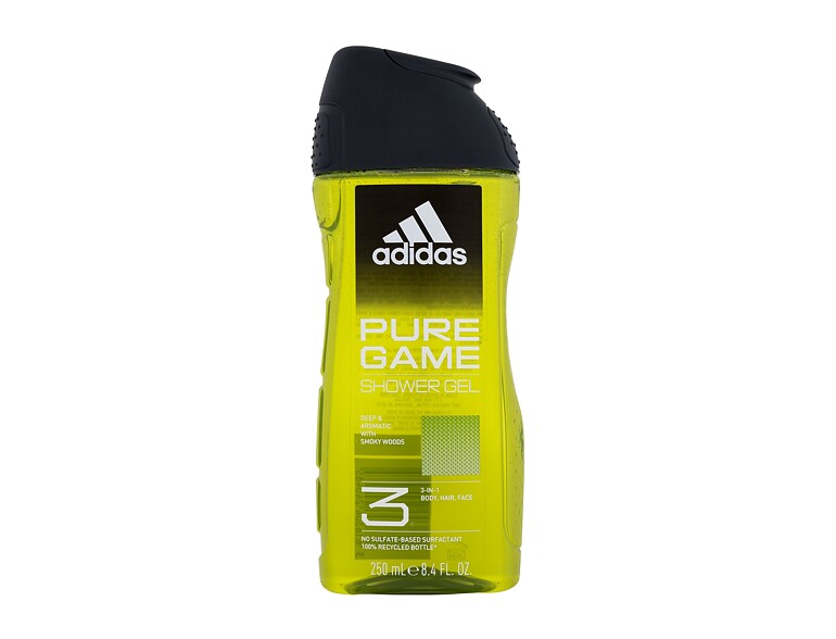 Duschgel Adidas Pure Game Shower Gel 3-In-1 250 ml