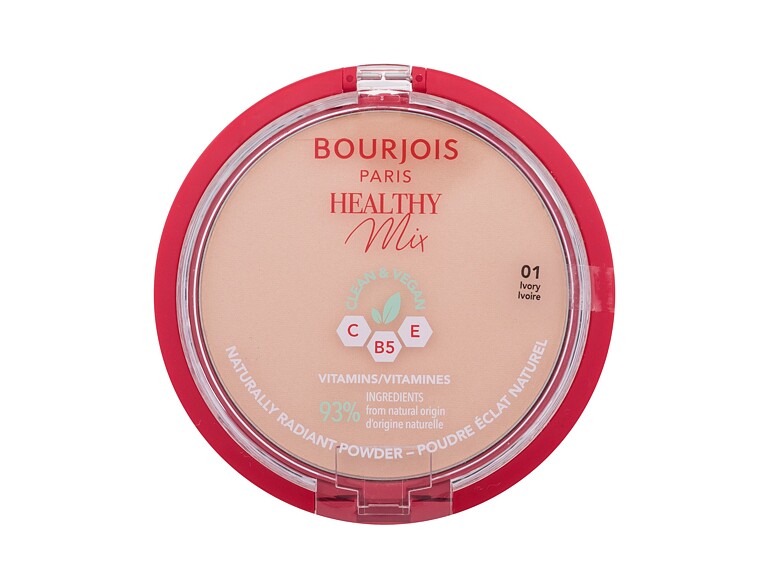 Cipria BOURJOIS Paris Healthy Mix Clean & Vegan Naturally Radiant Powder 10 g 01 Ivory