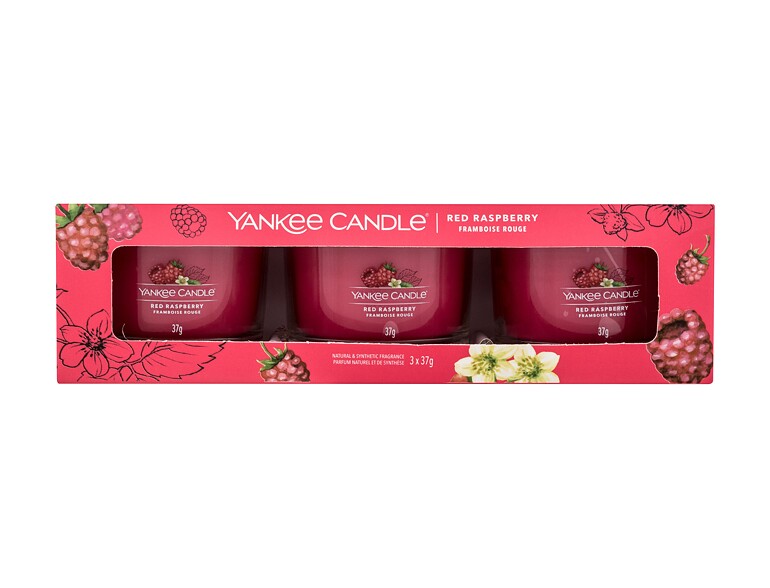 Duftkerze Yankee Candle Red Raspberry 37 g Beschädigte Schachtel Sets