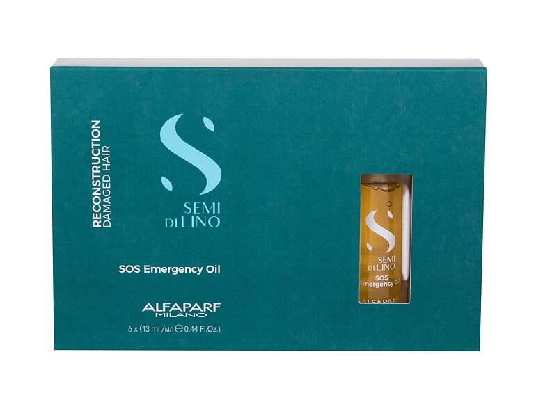 Haarserum ALFAPARF MILANO Semi Di Lino Reconstruction SOS Emergency Oil 6x13 ml Beschädigte Schachtel