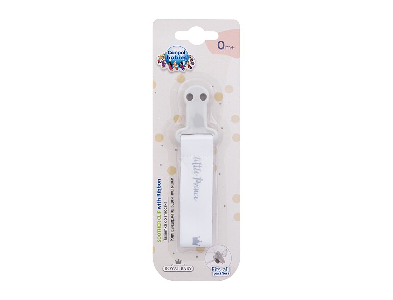 Catena per il ciuccio Canpol babies Royal Baby Soother Clip With Ribbon Little Prince 1 St.
