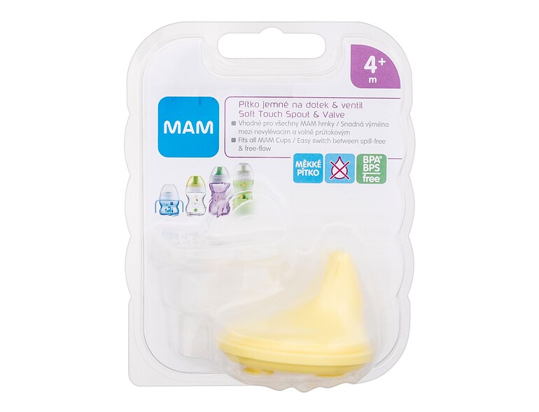 Trinkbecher MAM Spout & Valve Soft Touch 4m+ Yellow 1 St.